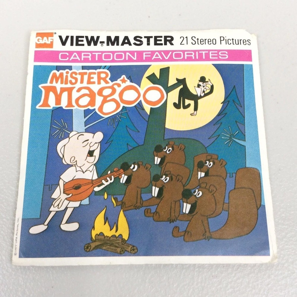 VTG View Master‎ GAF Mister Magoo 3 Reel Set H56 Cartoon Favorites 1977